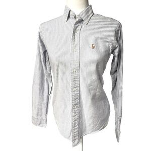 Ralph Lauren Thin Blue & White Striped Button-Down Shirt